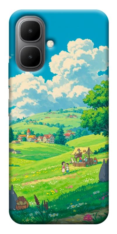 Чехол itsPrint Miyazaki landscape для Infinix Smart 10, аниме, купить оптом с доставкой