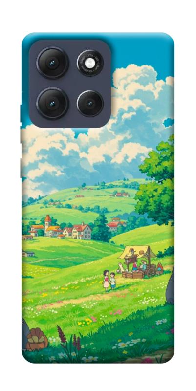 Чехол itsPrint Miyazaki landscape для Motorola Moto G86 Power, аниме, купить оптом с доставкой