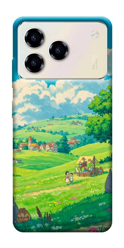 Чехол itsPrint Miyazaki landscape для ZTE Blade A76, аниме, купить оптом с доставкой