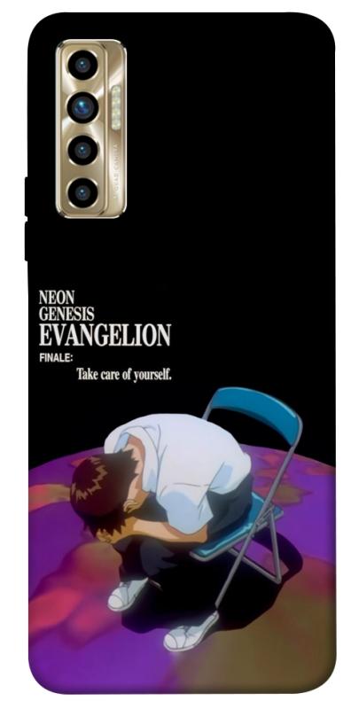 Чехол itsPrint Shinji sitting in the dark для TECNO Camon 17P, аниме, купить оптом с доставкой