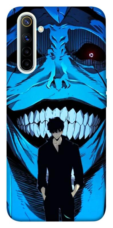 Чехол itsPrint Solo leveling blue vibe для Realme 6, аниме, купить оптом с доставкой
