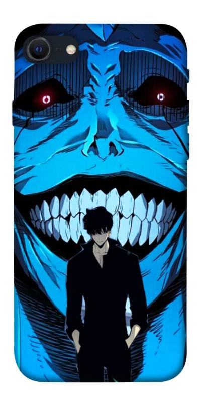 Чехол itsPrint Solo leveling blue vibe для Apple iPhone SE (2020), аниме, купить оптом с доставкой