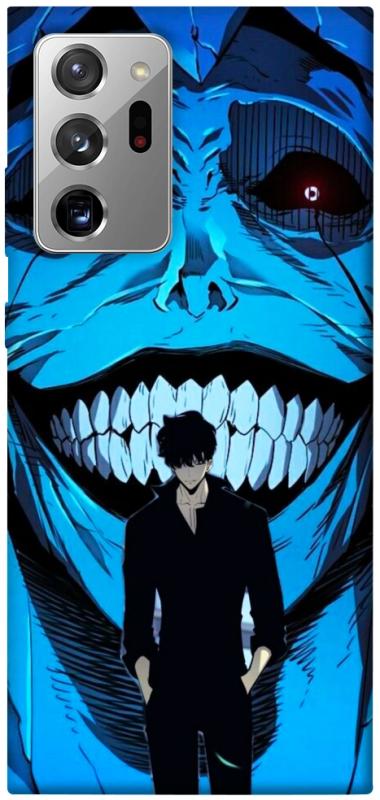 Чехол itsPrint Solo leveling blue vibe для Samsung Galaxy Note 20 Ultra, аниме, купить оптом с доставкой