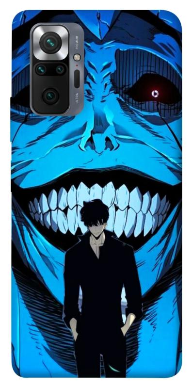 Чехол itsPrint Solo leveling blue vibe для Xiaomi Redmi Note 10 Pro, аниме, купить оптом с доставкой