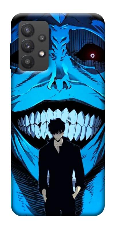 Чехол itsPrint Solo leveling blue vibe для Samsung Galaxy A32 (A326B) 5G, аниме, купить оптом с доставкой