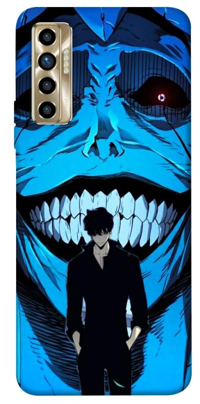 Чехол itsPrint Solo leveling blue vibe для TECNO Camon 17P, аниме, купить оптом с доставкой