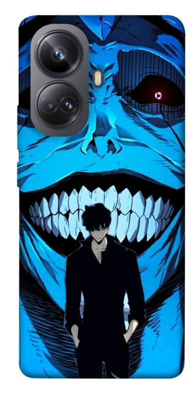 Чехол itsPrint Solo leveling blue vibe для Realme 10 Pro+, аниме, купить оптом с доставкой