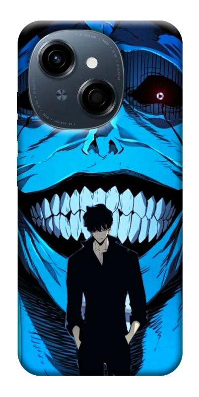 Чехол itsPrint Solo leveling blue vibe для TECNO Spark Go 1, аниме, купить оптом с доставкой