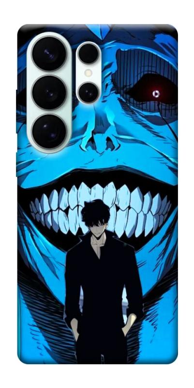 Чехол itsPrint Solo leveling blue vibe для Samsung Galaxy S26 Ultra, аниме, купить оптом с доставкой