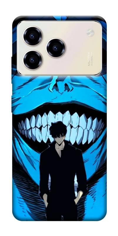 Чехол itsPrint Solo leveling blue vibe для ZTE Blade A76, аниме, купить оптом с доставкой