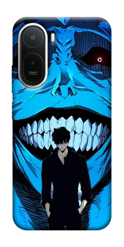 Чехол itsPrint Solo leveling blue vibe для Xiaomi Redmi A7 Pro, аниме, купить оптом с доставкой