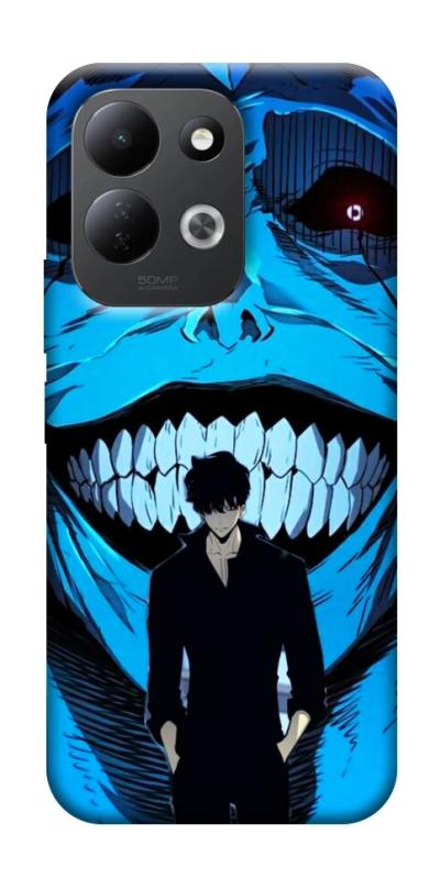 Чехол itsPrint Solo leveling blue vibe для Xiaomi Redmi 17, аниме, купить оптом с доставкой