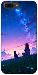 Чохол itsPrint Space girl and cat для Apple iPhone 7 plus / 8 plus (5.5")