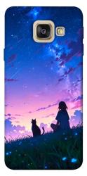 Чехол itsPrint Space girl and cat для Samsung A520 Galaxy A5 (2017)