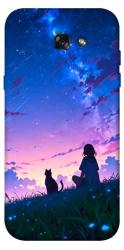 Чехол itsPrint Space girl and cat для Samsung A720 Galaxy A7 (2017)