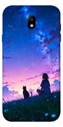 Чехол itsPrint Space girl and cat для Samsung J730 Galaxy J7 (2017)