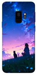 Чехол itsPrint Space girl and cat для Samsung Galaxy S9
