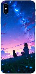 Чехол itsPrint Space girl and cat для Apple iPhone XS Max (6.5")