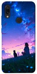 Чехол itsPrint Space girl and cat для Xiaomi Redmi Note 7 / Note 7 Pro / Note 7s