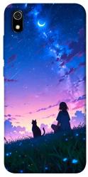 Чехол itsPrint Space girl and cat для Xiaomi Redmi 7A