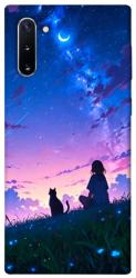 Чехол itsPrint Space girl and cat для Samsung Galaxy Note 10