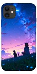 Чехол itsPrint Space girl and cat для Apple iPhone 11 (6.1")
