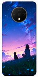 Чехол itsPrint Space girl and cat для OnePlus 7T