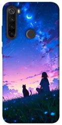 Чехол itsPrint Space girl and cat для Xiaomi Redmi Note 8T