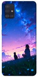 Чехол itsPrint Space girl and cat для Samsung Galaxy A51