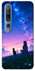 Чехол itsPrint Space girl and cat для Xiaomi Mi 10 / Mi 10 Pro