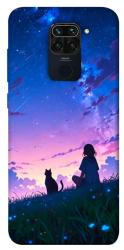 Чехол itsPrint Space girl and cat для Xiaomi Redmi Note 9 / Redmi 10X