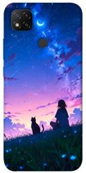 Чехол itsPrint Space girl and cat для Xiaomi Redmi 9C