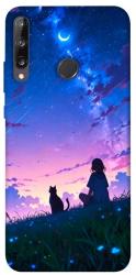 Чехол itsPrint Space girl and cat для Huawei P40 Lite E / Y7p (2020)