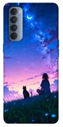 Чехол itsPrint Space girl and cat для Oppo Reno 4 Pro