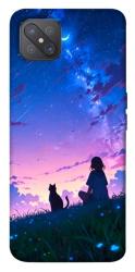 Чехол itsPrint Space girl and cat для Oppo A92s