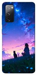 Чехол itsPrint Space girl and cat для Samsung Galaxy S20 FE