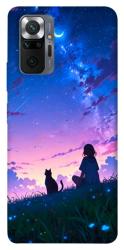 Чехол itsPrint Space girl and cat для Xiaomi Redmi Note 10 Pro