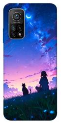 Чехол itsPrint Space girl and cat для Xiaomi Mi 10T