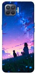 Чохол itsPrint Space girl and cat для Oppo Reno 4 Lite