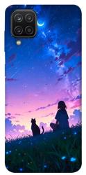 Чехол itsPrint Space girl and cat для Samsung Galaxy A12