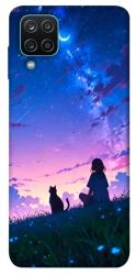 Чехол itsPrint Space girl and cat для Samsung Galaxy A12