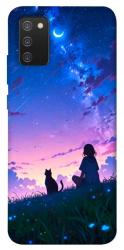 Чохол itsPrint Space girl and cat для Samsung Galaxy A02s