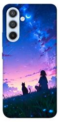 Чехол itsPrint Space girl and cat для Samsung Galaxy A54 5G