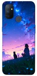 Чехол itsPrint Space girl and cat для OnePlus Nord N100