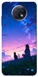 Чехол itsPrint Space girl and cat для Xiaomi Redmi Note 9 5G / Note 9T
