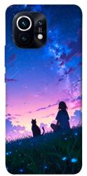 Чехол itsPrint Space girl and cat для Xiaomi Mi 11