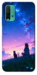 Чехол itsPrint Space girl and cat для Xiaomi Redmi Note 9 4G / Redmi 9 Power / Redmi 9T