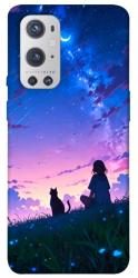 Чехол itsPrint Space girl and cat для OnePlus 9 Pro