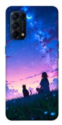 Чехол itsPrint Space girl and cat для Oppo Reno 5 4G
