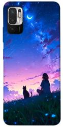 Чехол itsPrint Space girl and cat для Xiaomi Redmi Note 10 5G